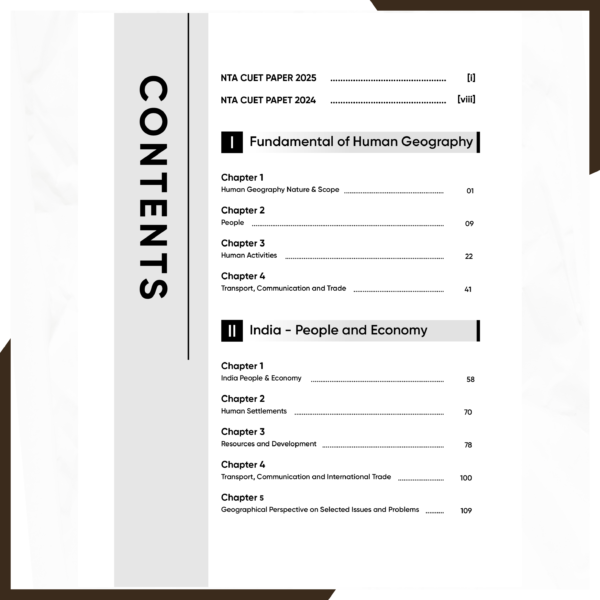 CUET UG Geography 2025, Theory MCQs & PYQs with Solutions, Latest NTA Pattern Paperback – Notebook, 19 March 2024 by Rajveer Jakhar (Author) - Image 2
