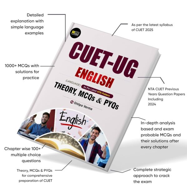 CUET UG English Language Theory, MCQs & PYQs Book 2025, 1000+ Practice Questions with Solutions, NTA Pattern Paperback – Notebook, 19 March 2025 by Shilpa Verma (Author) - Image 2