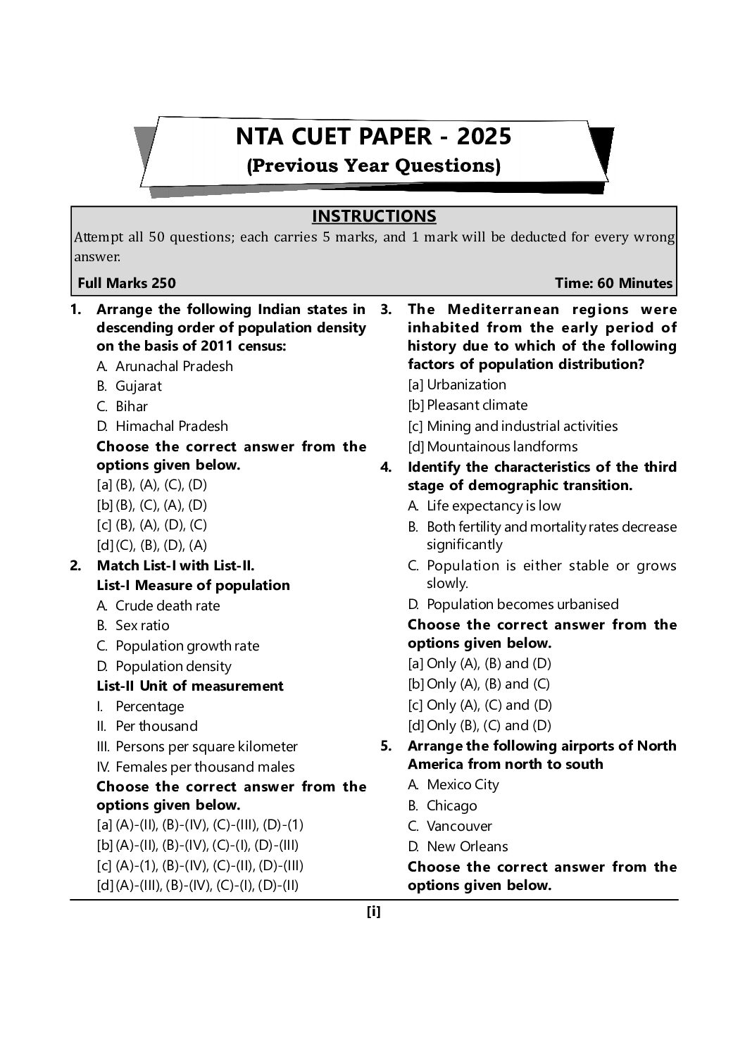 CUET UG Geography 2027 - Image 7
